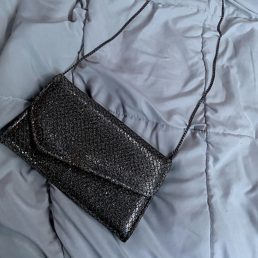 Sparkly white purse